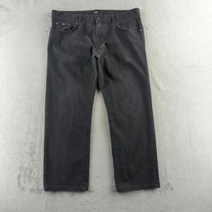 BOSS Hugo Boss Jeans Mens 38x29* Black Maine Stretch Straight Leg Denim 5 Pocket